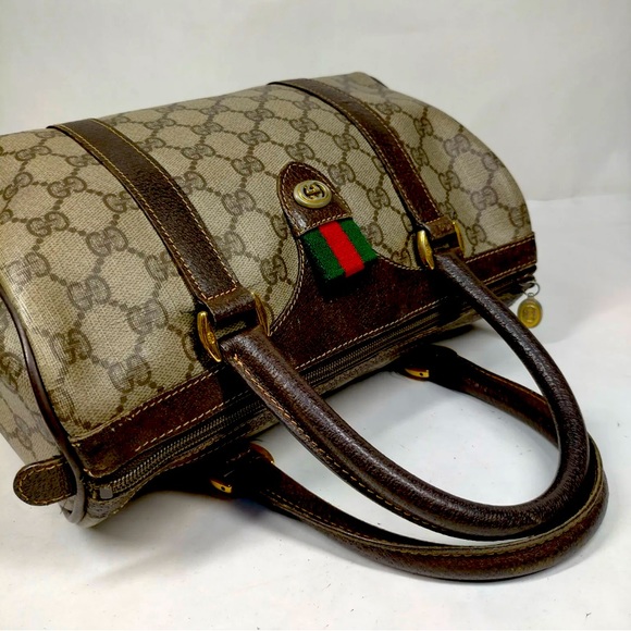 Vintage Gucci Hand Bag Sherry Line Brown PVC made in Italy 🇮🇹❤️🌹❤️🌹 - Picture 4 of 9